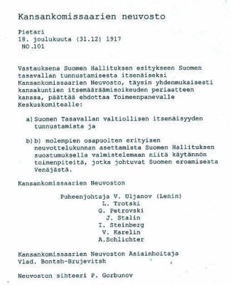 Eduskunnan itsenäisyysjulistuksesta 105 vuotta | Uusi Suomi Puheenvuoro